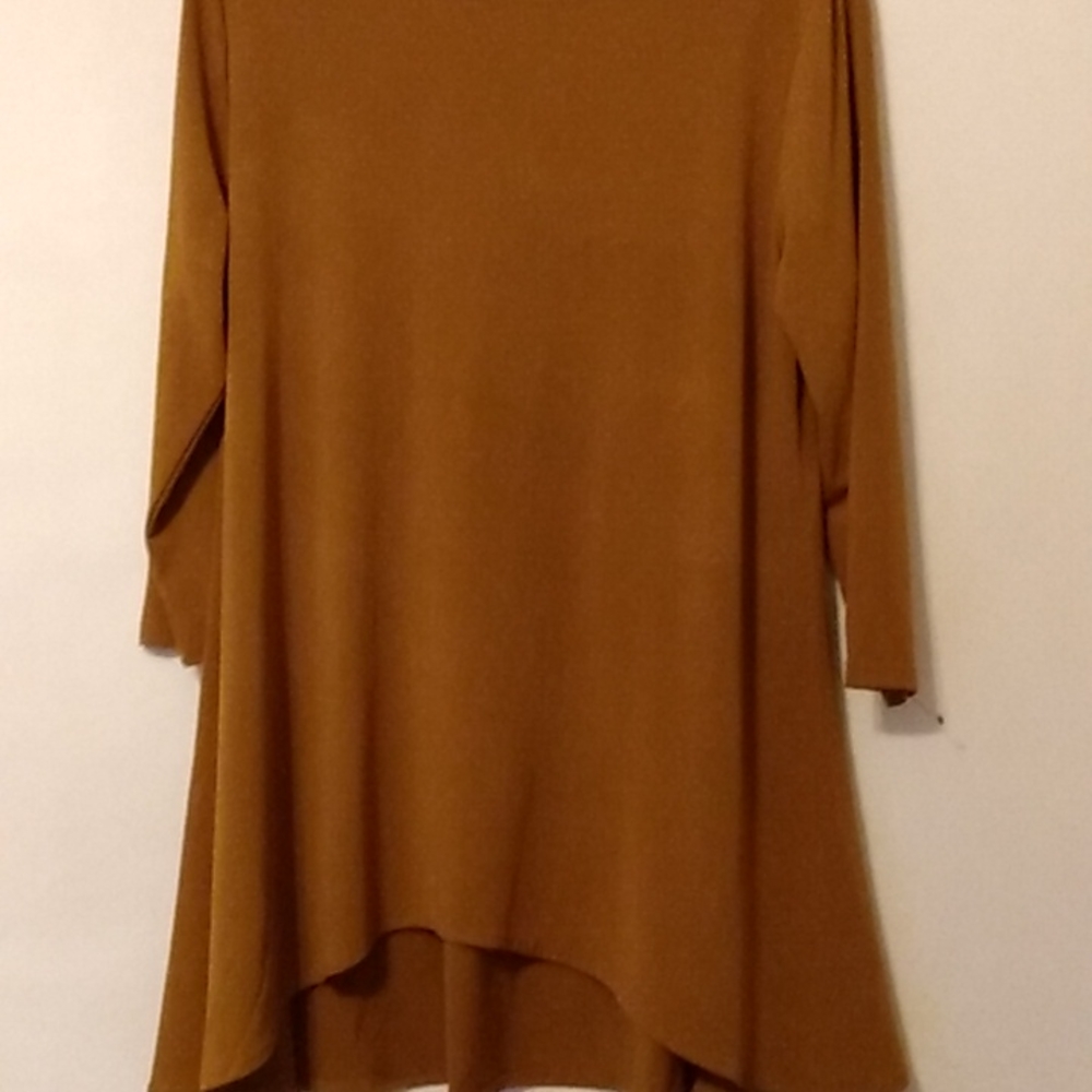 ALFANI TOP Caramel Asymmetrical Hem